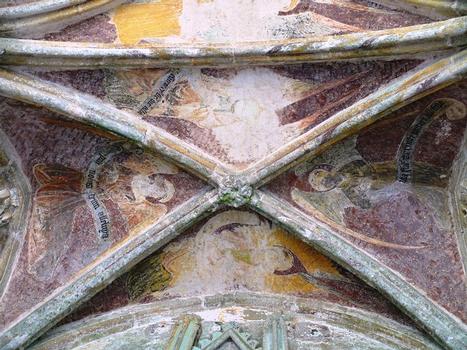 Plouha - Kermaria - Chapelle de Kermaria-an-Isquit - Fresques sur la du porche