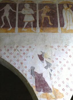 Plouha - Kermaria - Chapelle de Kermaria-an-Isquit - Fresque: danse macabre