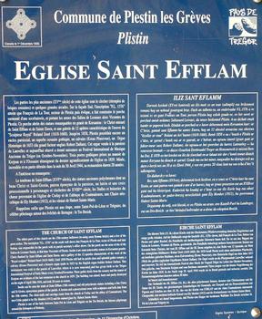 Plestin-les-Grèves - Eglise Saint-Efflam - Panneau d'information