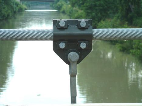 Coupvray FootbridgeConnection detail suspender to main cable
