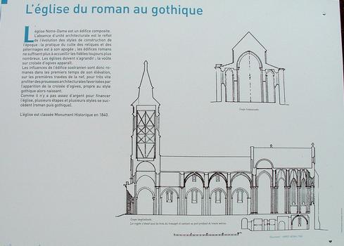 La Souterraine - Eglise Notre-Dame - Panneau d'information - Histoire