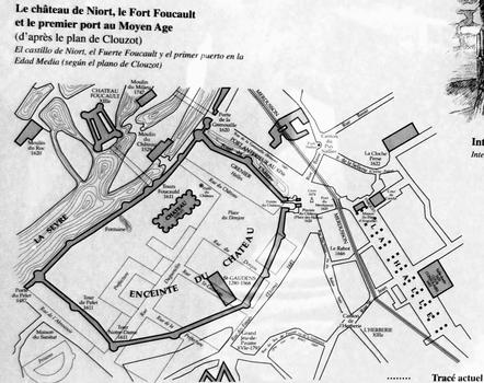 Niort - Le Donjon (construit par Henri II Plantagenêt et Richard Coeur de Lion) - Plan du château initial