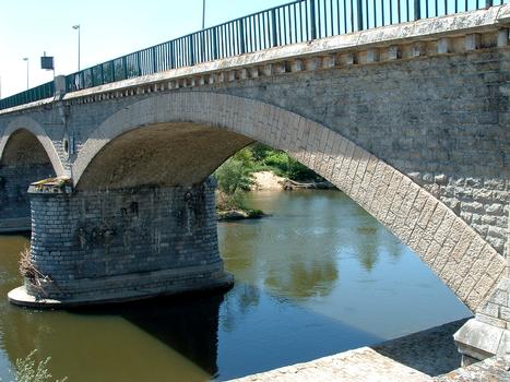 Digoin - Pont routier sur la Loire - Une pile et la travée en rive droite