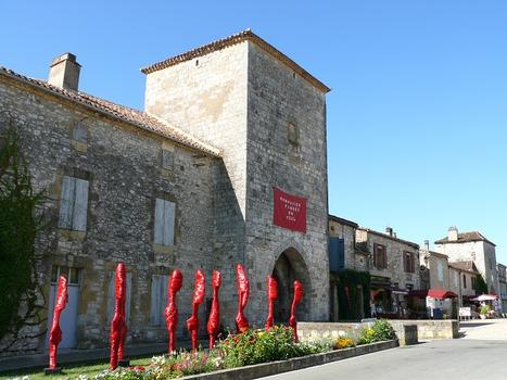 Remparts de Monpazier - Foirail Nord et les deux portes de la bastide sur les rues Notre-Dame et Saint-Jacques