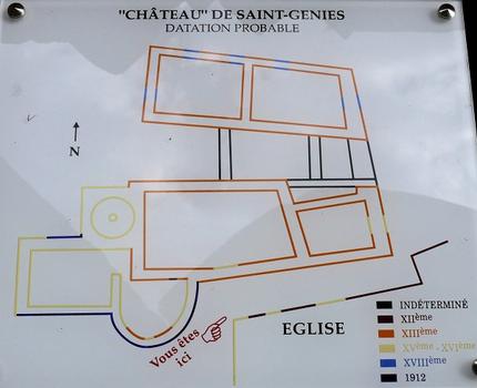 Château de Saint-Geniès - Plan du château et chronologie de la construction