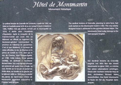 Besançon - Hôtel de Montmartin (ancien) - Panneau d'information
