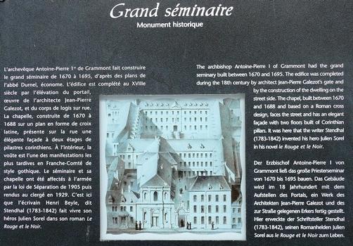 Besançon - Grand Séminaire - Panneau d'information