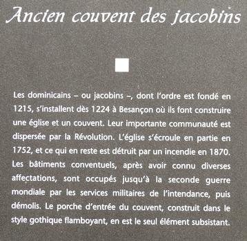 Besançon - Ancien couvent des Jacobins - Portail du couvent