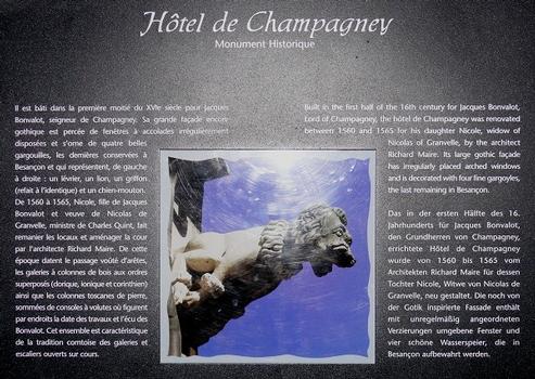 Besançon - Hôtel de Champagney - Panneau d'information