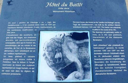 Montbéliard - Hôtel du bailli (château) - Panneau d'information