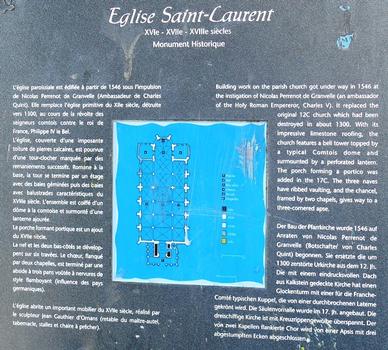 Ornans - Eglise Saint-Laurent - Panneau d'information