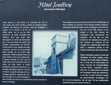 Besançon - Hôtel Jouffroy - Panneau d'information