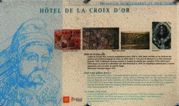 Montbéliard - Hôtel de la Croix d'Or - Panneau d'information