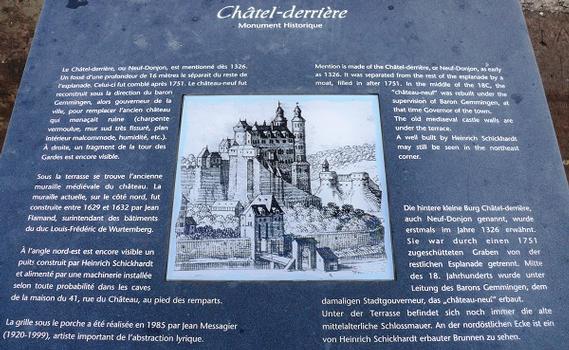 Montbéliard - Château des ducs de Wurtemberg - Château-Derrière - Panneau d'information