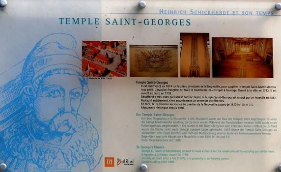Montbéliard - Temple Saint-Georges (ancien) - Panneau d'information