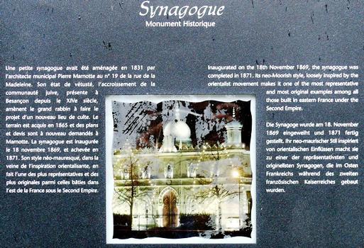 Besançon - Synagogue - Panneau d'information