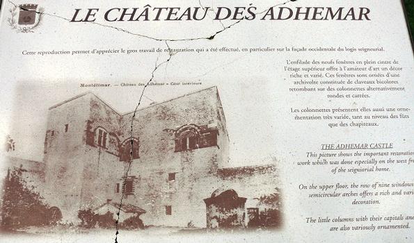 Montélimar - Château des Adhémar - Panneau d'information