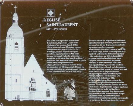 Nogent-le-Rotrou - Eglise Saint-Laurent - Panneau d'information