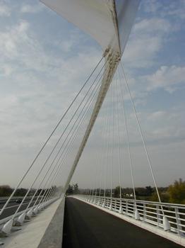 Pont de l'Europe à Orleans.Suspentes