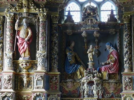 Commana - Eglise Saint-Derrien et enclos paroissial - Rétable de sainte Anne