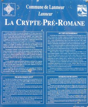 lanmeur - Eglise Saint-Mélar - Crypte pré-romane - Panneau d'information