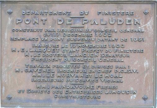 Pont de Paluden sur l'Aber Wrac'h entre Lannilis et Plouguerneau - Plaque commémorative