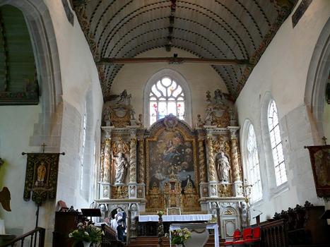 Roscoff - Eglise Notre-Dame de Croas-Batz - Nef - Maître-autel et retable