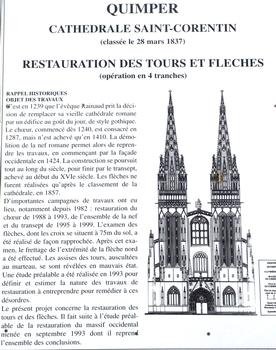 Quimper - Cathédrale Saint-Corentin - Panneau d'information