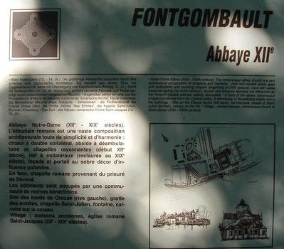 Fontgombault - Abbaye Notre-Dame - Abbatiale - Panneau d'information