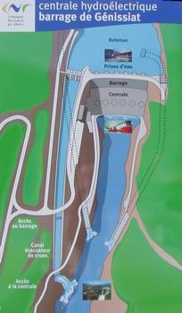 Barrage de Génissiat.Plan