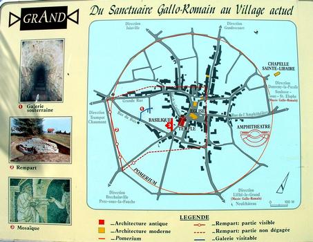 Grand - Plan du sanctuaire gallo-romain