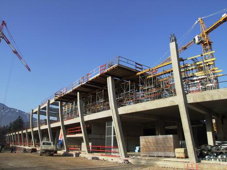 Stade de Grenoble - Réalisation de la structure en béton armé