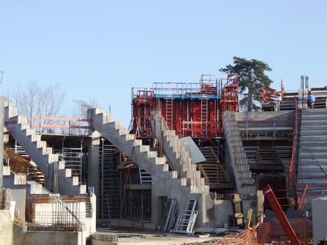 Stade de Grenoble - Réalisation de la structure en béton armé