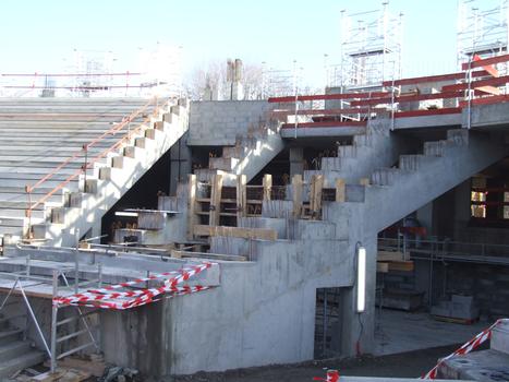 Stade de Grenoble - Réalisation de la structure en béton armé