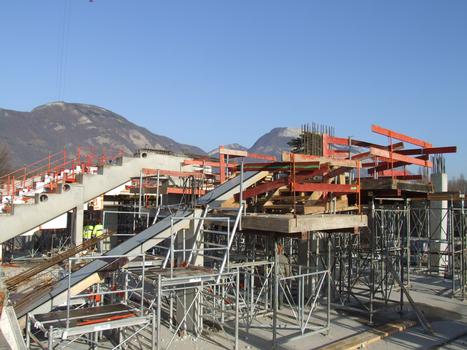 Stade de Grenoble - Réalisation de la structure en béton armé