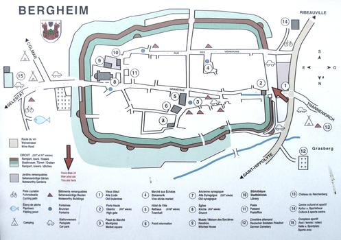 Bergheim - Plan de la ville et de ses remparts