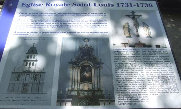 Neuf-Brisach - Eglise royale Saint-Louis - Panneau d'information
