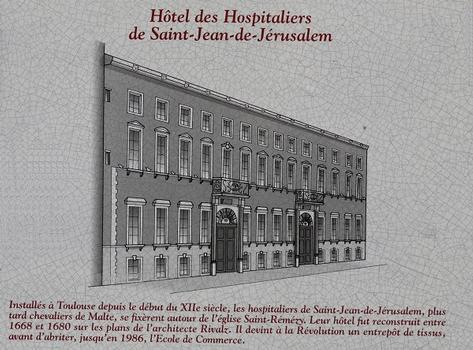 Toulouse - Hôtel des chevaliers de Saint-Jean-de-Jérusalem - Panneau d'information