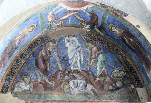 Le Puy-en-Velay - Cathédrale Notre-Dame - Porche occidental: fresque sud de la Transfiguration