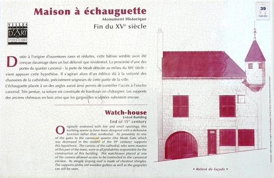 Langres - Maison à échauguette - Panneau d'information