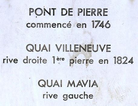 Gray - Pont sur la Saône - Panneau d'information