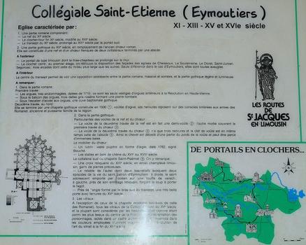 Eymoutiers - Collégiale Saint-Etienne - Panneau d'information