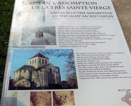 Le Chalard - Eglise de l'Assomption-de-la-Très-Sainte-Vierge - Panneau d'information de l'église