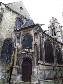 Pontoise - Cathédrale Saint-Maclou - Collatéral de gauche - Porte d'accès côté choeur
