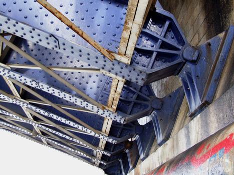 Pont de Gennevilliers sur la Seine - Charpente - Arcs métalliques - Articulations