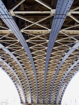Pont de Gennevilliers sur la Seine - Charpente - Arcs métalliques - Ensemble d'une travée