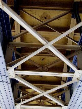 Pont de Gennevilliers sur la Seine - Charpente - Arcs métalliques - Détail du contreventement