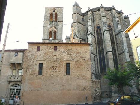 Lodève - Eglise Saint-Fulcran (ancienne cathédrale) - Chevet et sacristie
