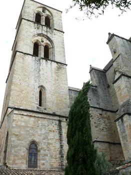Lodève - Eglise Saint-Fulcran (ancienne cathédrale) - Tour clocher vue du cloître