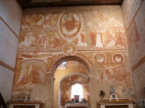 Nohant-Vic - Vic - Eglise Saint-Martin - Fresques du 12ème siècle